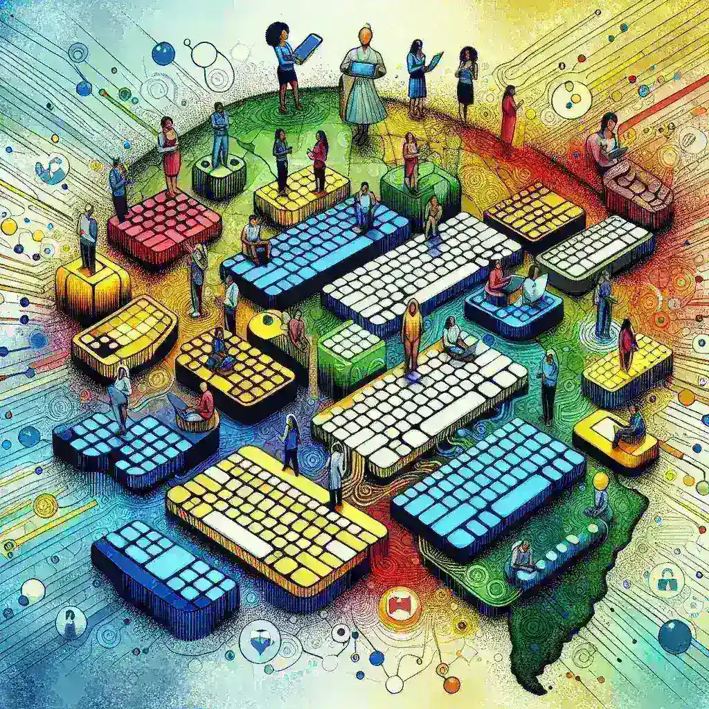 "Comparativo de teclados sem fio com conectividade multi-dispositivo disponíveis no Brasil, exibindo características como design, ergonomia e funcionalidades avançadas"